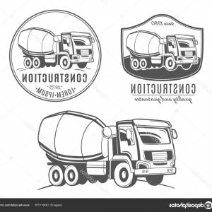 300x300 Photostock Vector Concrete Truck Icon Concrete Truck Flat Design