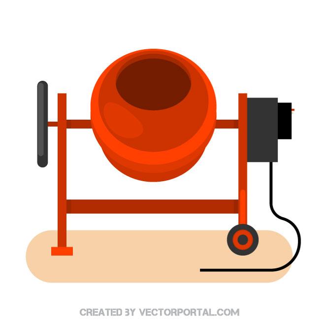 660x660 Concrete Mixer Vector Clip Art