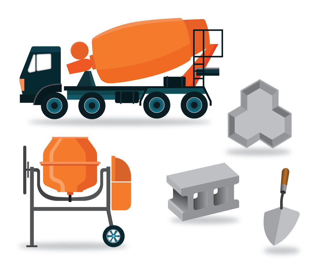 1136x936 Concrete Making Tools Vector Pack Vector Art Graphics