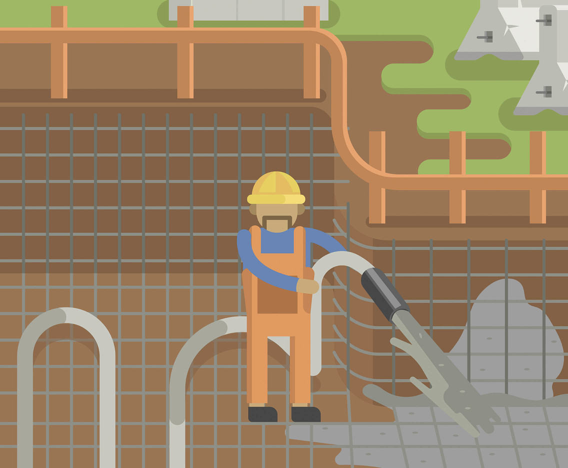 1136x936 Concrete Pumping Hose Vector Vector Art Graphics