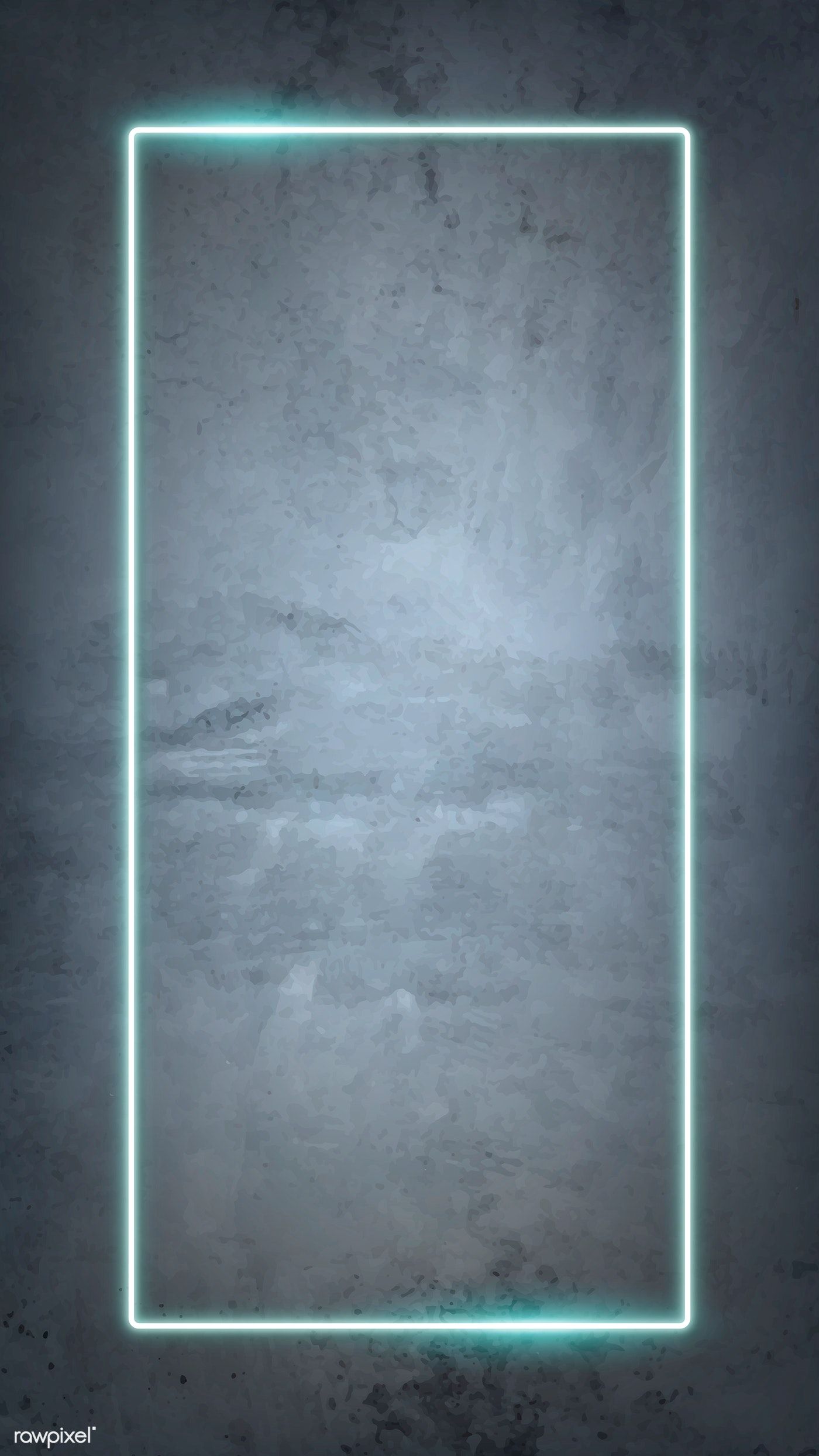 1400x2488 Download Premium Vector Of Rectangle Blue Neon Frame On A Gray