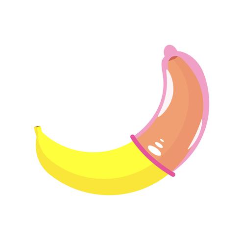 Condom On A Banana Contraception, Sex Education Banner Vector 490x490 Condom On A Banana Contraception, Sex Education Banner Vector