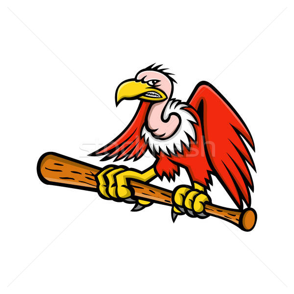 600x600 Californian Condor Baseball Mascot Vector Illustration Aloysius