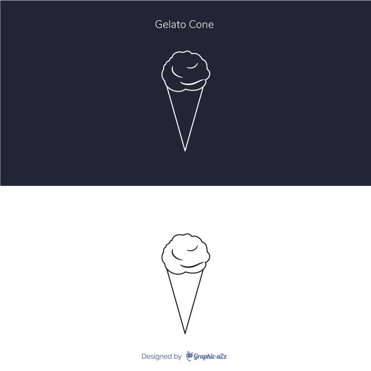 Lineal Gelato Cone Vector Icon Design 750x750 Lineal Gelato Cone Vector Icon Design