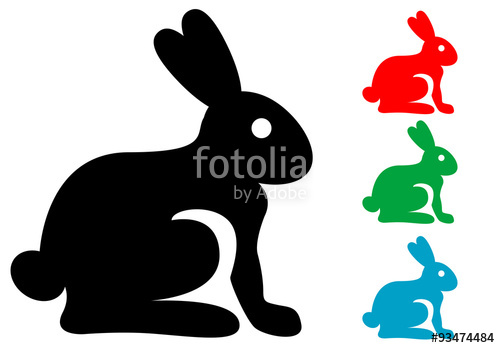 500x348 Pictograma Conejo Aislado Varios Colores Stock Image And Royalty