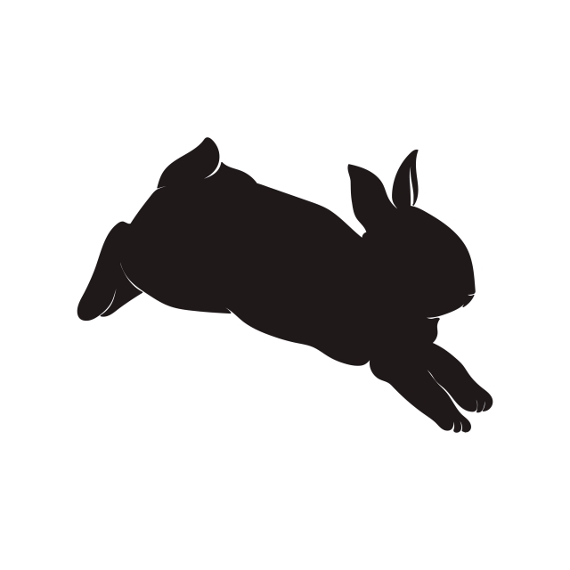 640x640 Conejo Y Conejo Silueta Vector, Resumen, Animal, Arte Png Y Vector