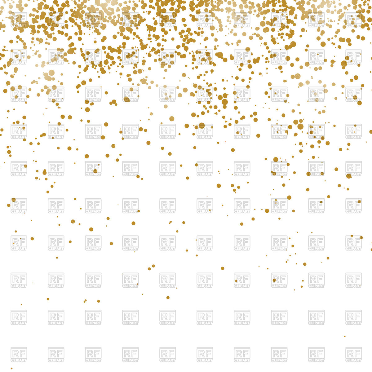 1200x1200 Gold Confetti Pattern Isolated On White Background Vector Image