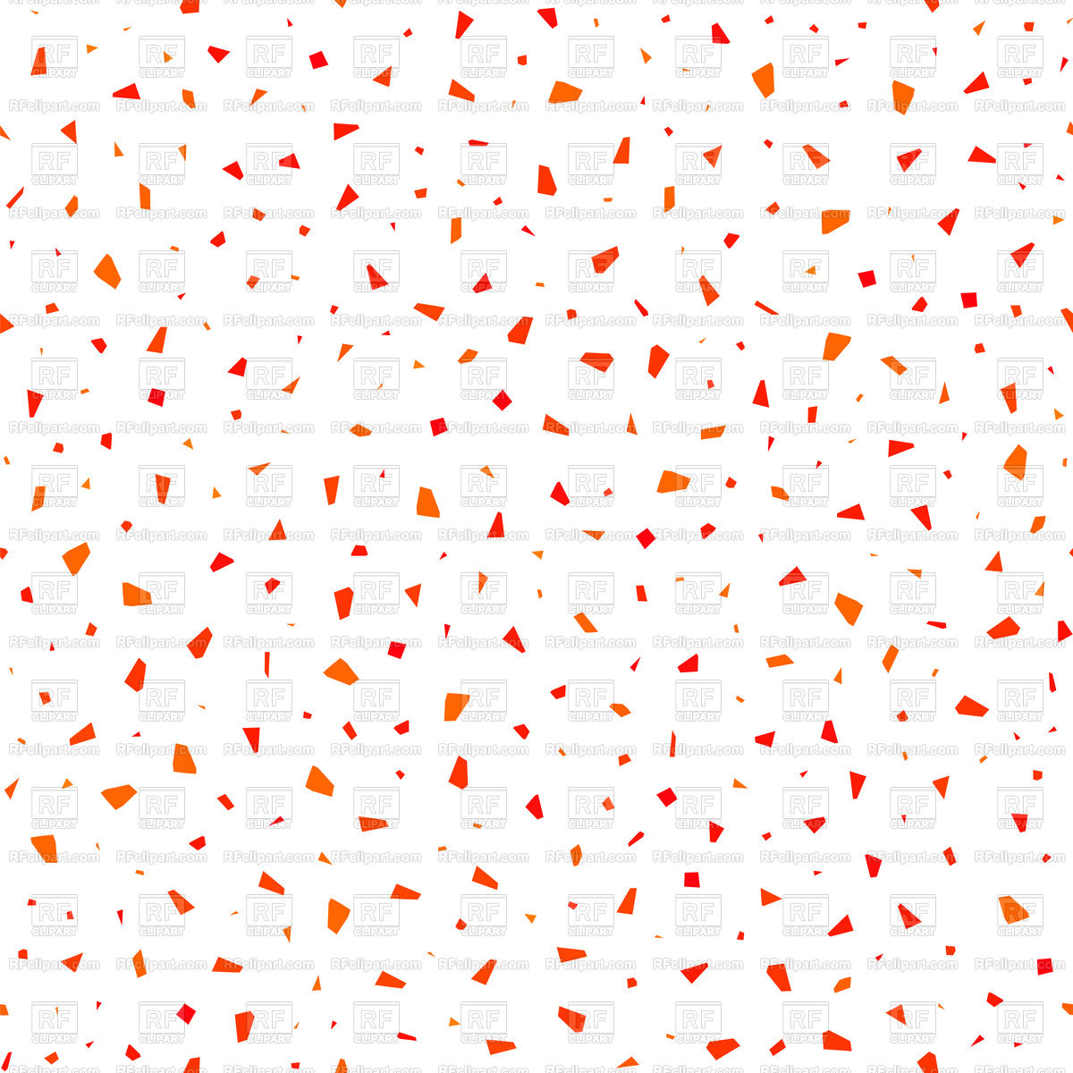 1200x1200 Red Confetti Seamless Pattern Isolated On White Background Vector