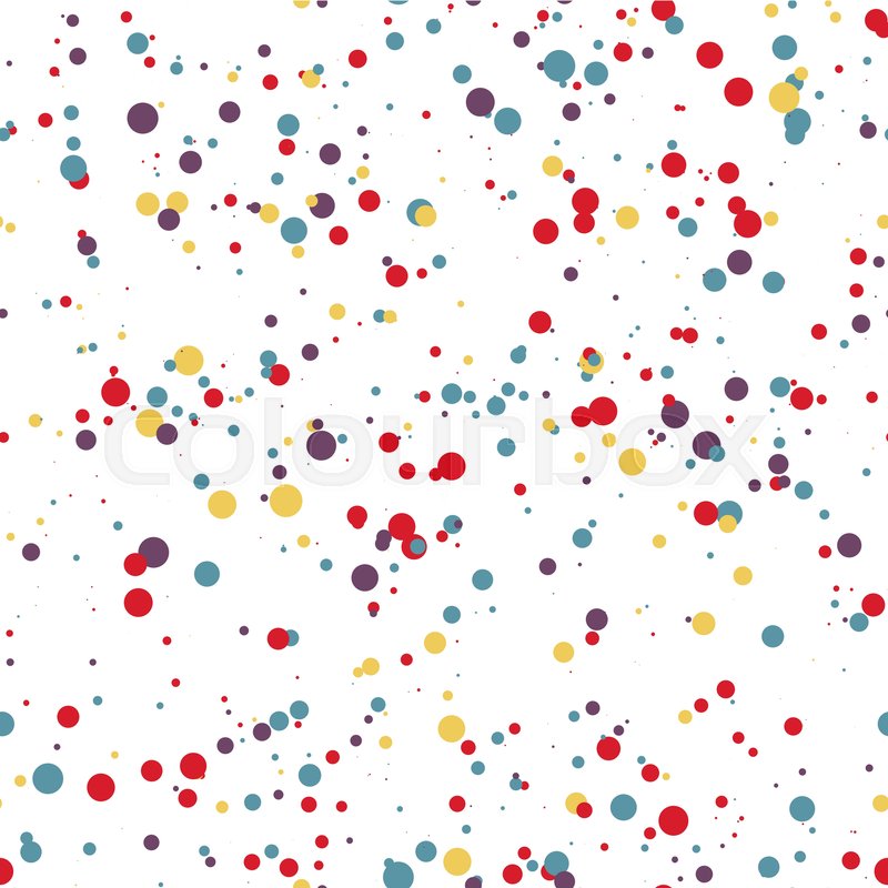 800x800 Seamless Pattern Color Dots Confetti Stock Vector Colourbox