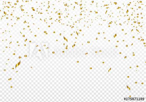 500x350 Celebration Background Template With Gold Confetti Vector