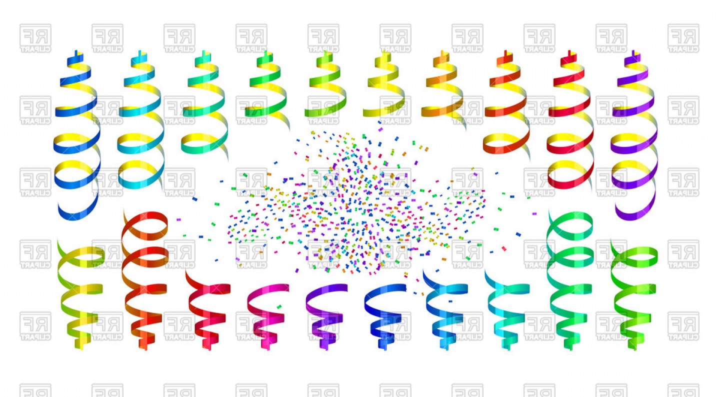 1440x794 Party Streamers And Confetti Vector Clipart Soidergi