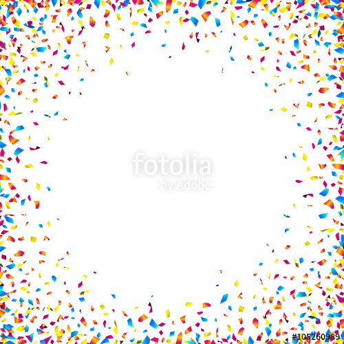 500x500 Celebration Background With Colorful Confetti Vector Illustration