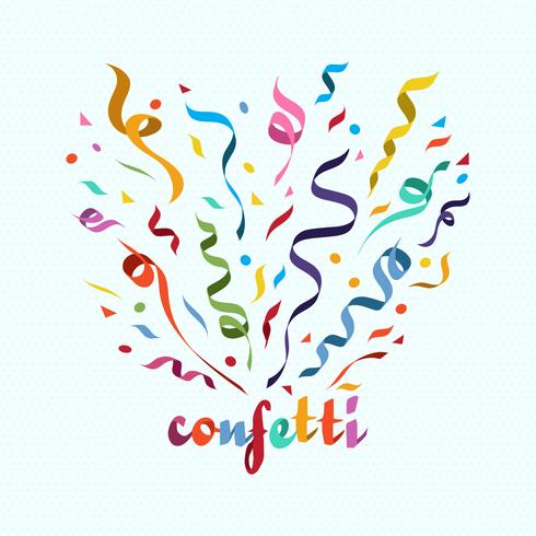 490x490 Colorful Confetti Vector Illustration