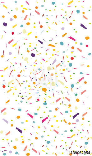 296x500 Colorful Confetti Vector Background Vertical, Rectangular Pattern