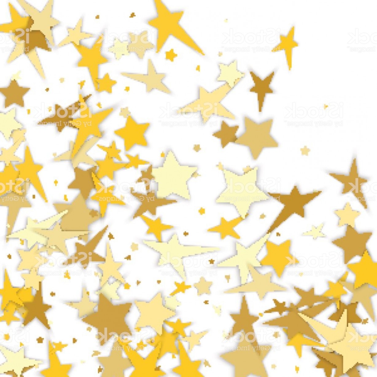 1228x1228 Abstract Background With Many Falling Gold Stars Confetti Vector