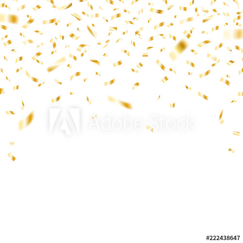 500x500 Festive Shiny Golden Confetti Vector Background Decorative Gold