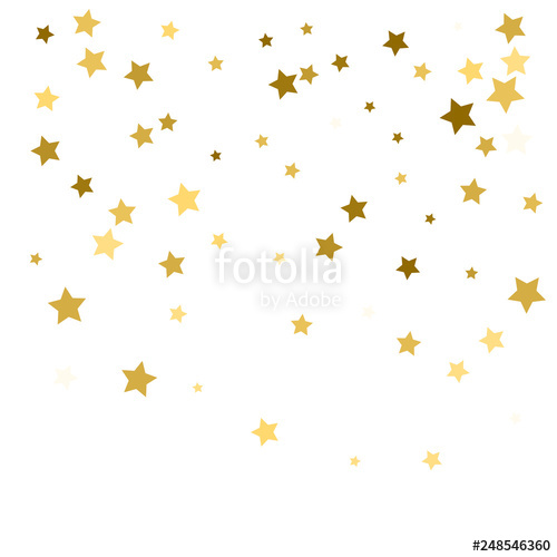 500x500 Golden Stars Confetti Abstract Background With Many Falling Gold