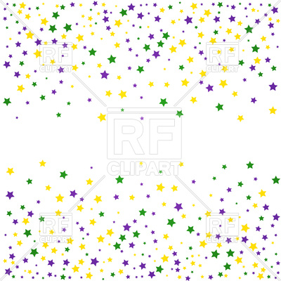 400x400 Mardi Gras Background With Starry Confetti Vector Image