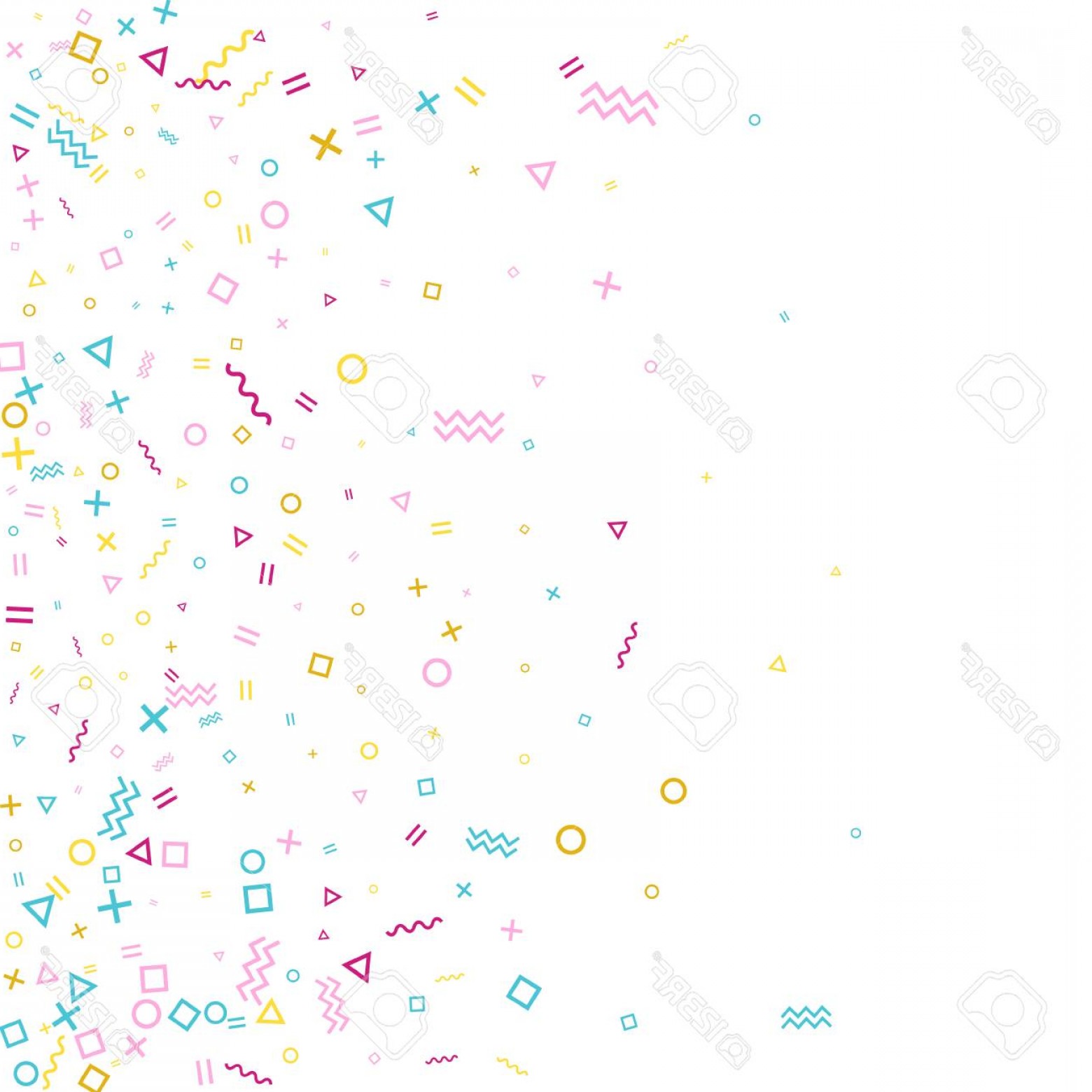 1560x1560 Photostock Vector Memphis Style Geometric Confetti Vector