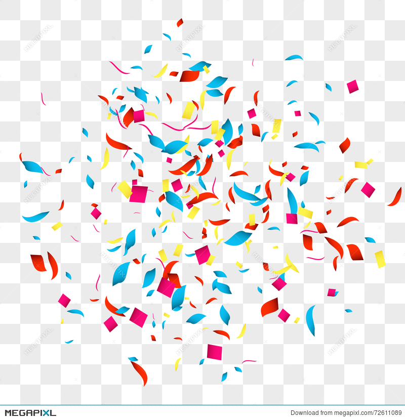 800x830 Confetti Vector Background Over Transparent Grid For Holidays