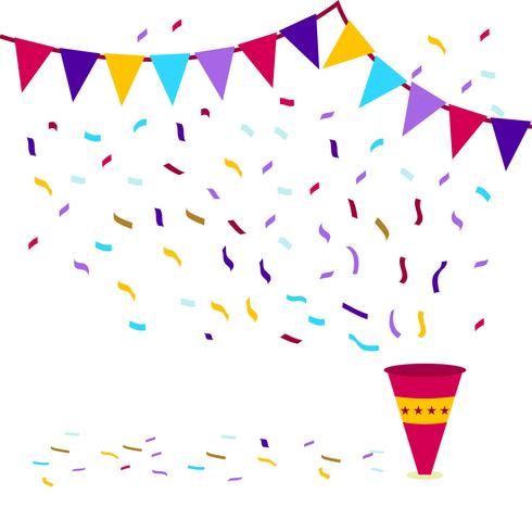 490x490 Colorful Confetti Vector Illustration