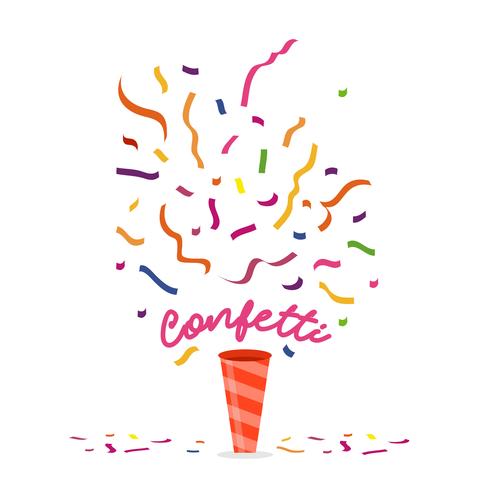 490x490 Colorful Confetti Vector Illustration