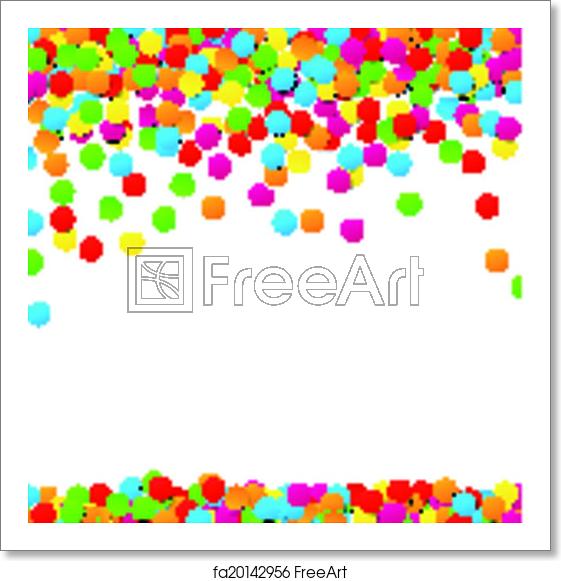 561x581 Free Art Print Of Confetti Celebration Background Colorful