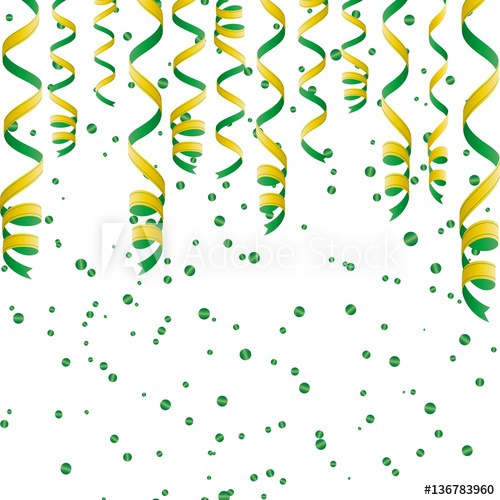 500x500 Serpentine Ribbons, Isolated On Background Streamers Confetti