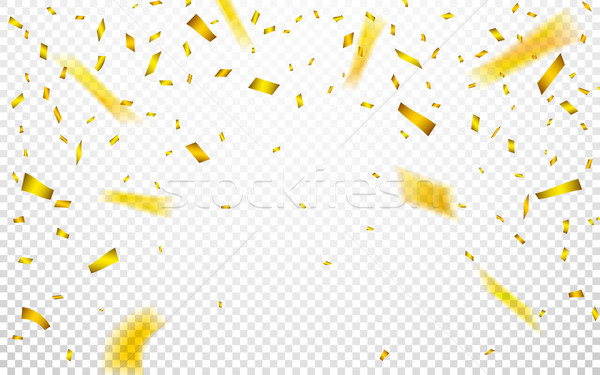600x375 Celebration Background Template With Gold Confetti Vector