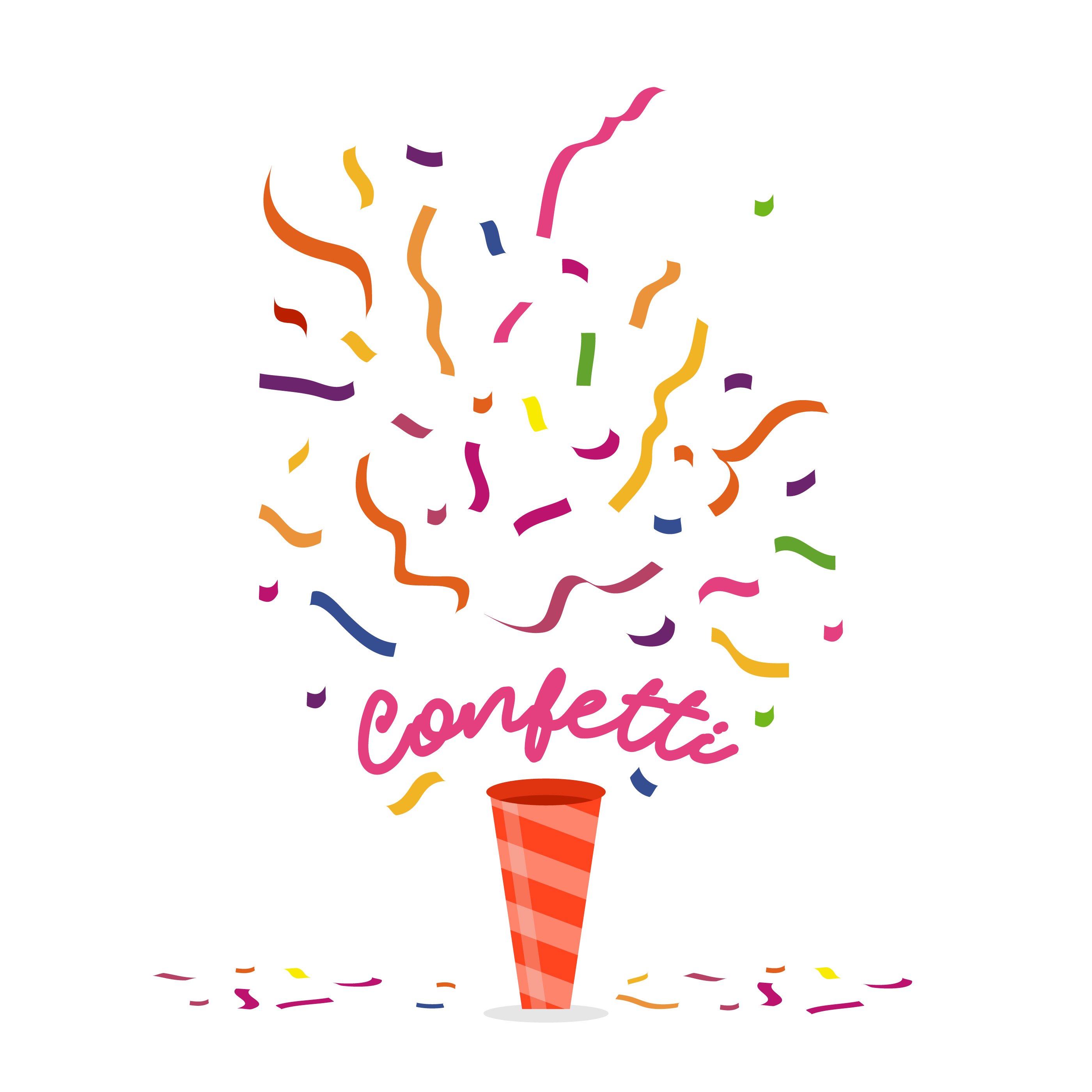 2800x2800 Colorful Confetti Vector Illustration
