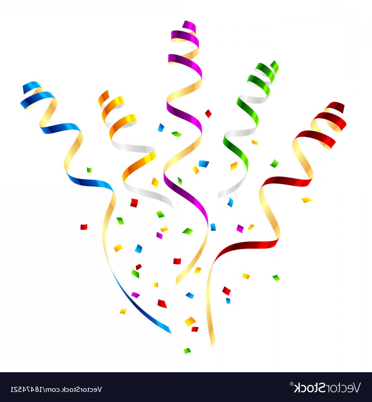 1200x1296 Streamer And Confetti Vector Geekshirts