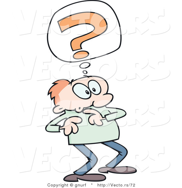 600x620 Vector Of A Confused Cartoon Man With Question Mark
