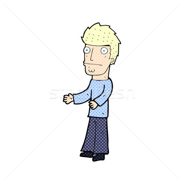 600x600 Comic Cartoon Confused Man Vector Illustration Lineartestpilot
