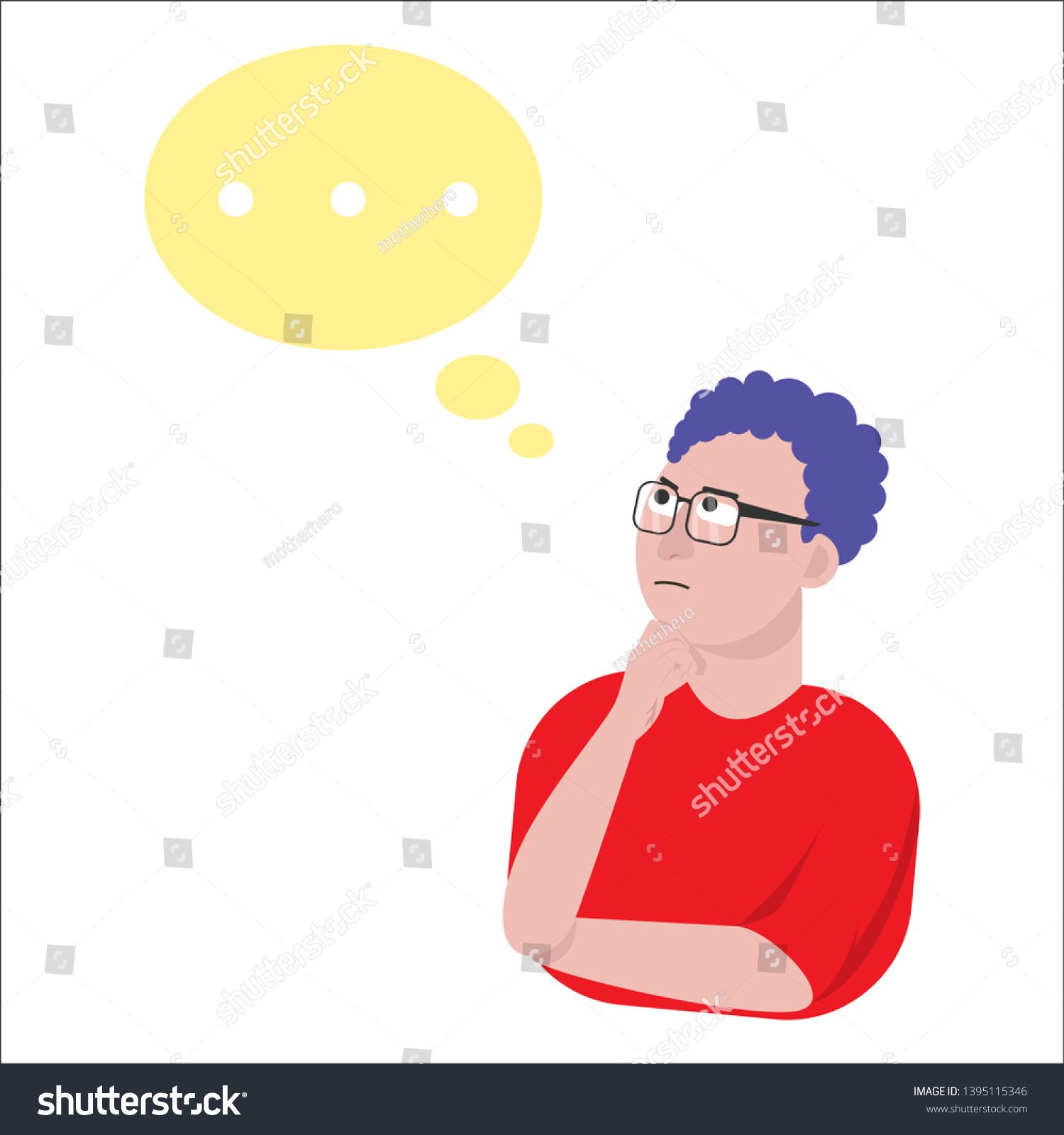 1500x1600 Man Character Confused People Thinking In Flat Design Or Ask