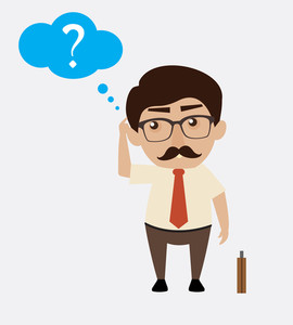 270x300 Thinking With Expression Royalty Free Vectors