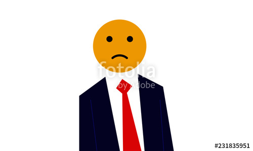 500x300 Confused Face Emoji Head Man Vector Illustration Of A Man