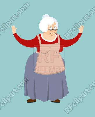 327x400 Grandmother Confused Emotion Vector Image Of People Popaukropa