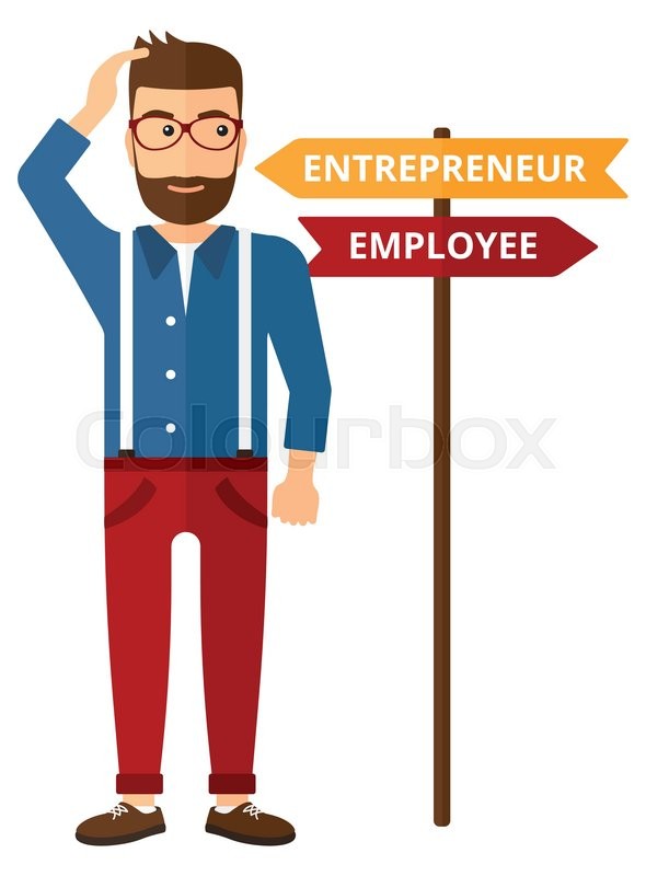 590x800 A Confused Man With Two Career Choices Stock Vector Colourbox