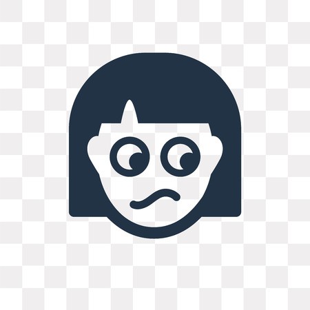 450x450 Confused Vector Icon Isolated On Transparent Background, Confused