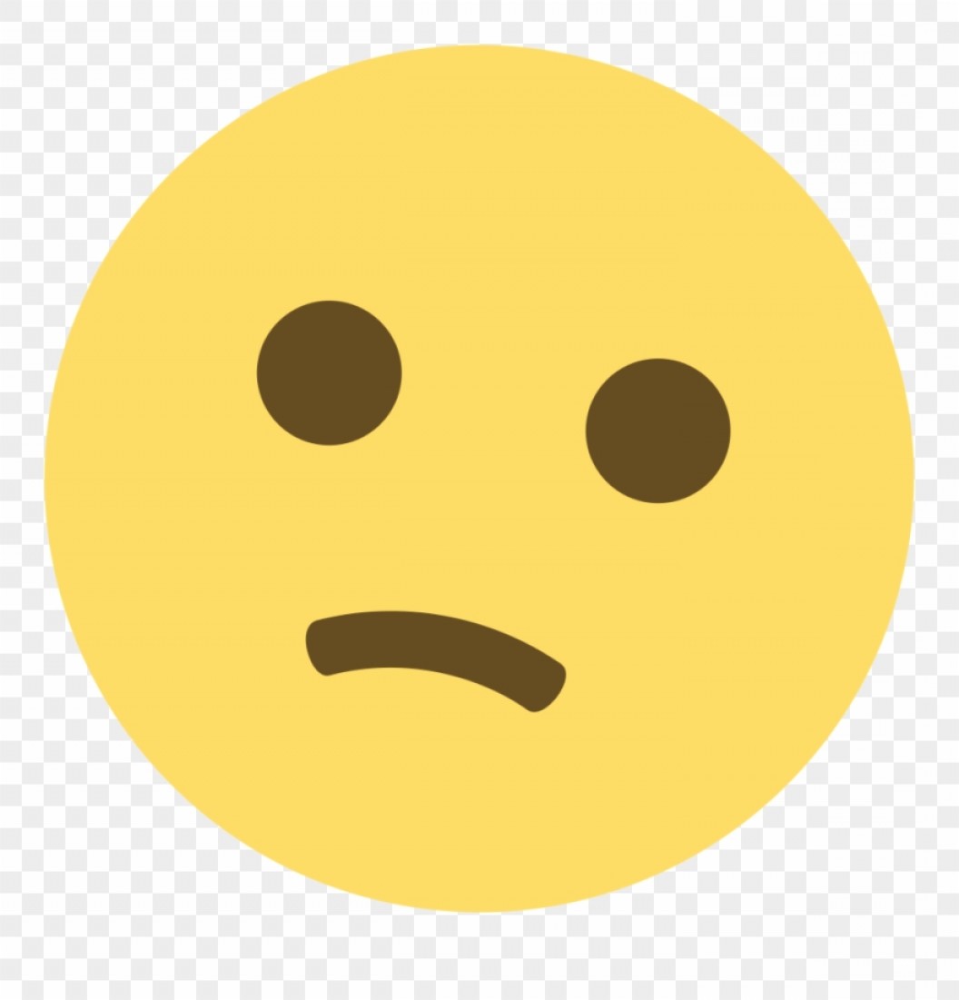 1056x1101 Itrihjmtransparent Confused Face Confused Emoji Vector Clipart