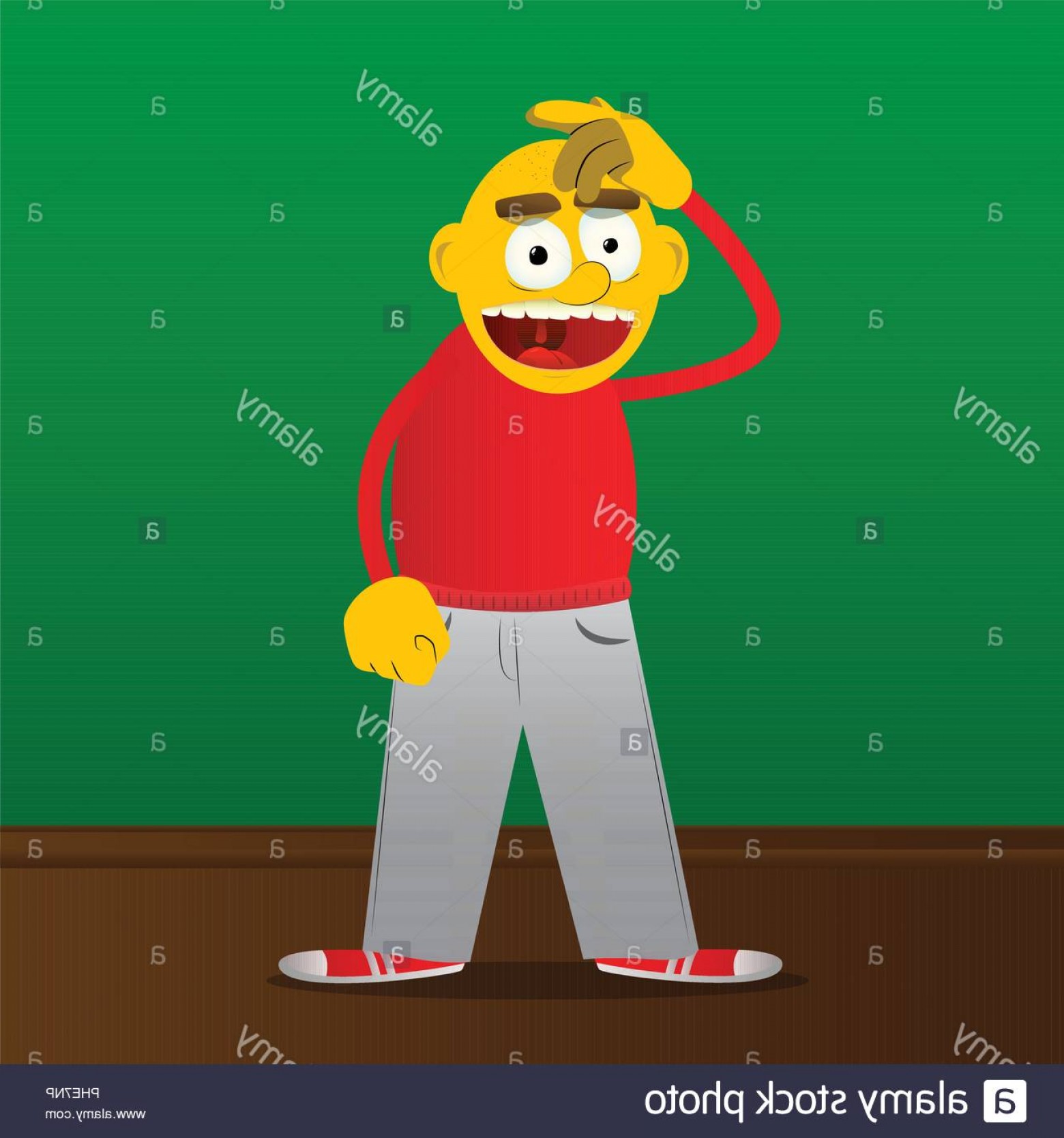 1560x1668 Yellow Man Confused Vector Cartoon Illustration Image Soidergi