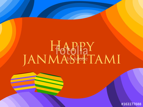 500x375 Happy Janmashtami Birth Of Krishna Poster With Congratulations