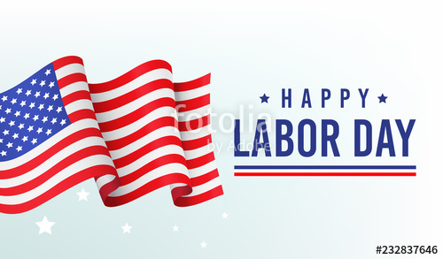 500x293 Happy Labor Day, Banner, Poster With Congratulations
