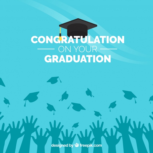 626x626 Blue Graduation Congratulation Background Vector Free Download