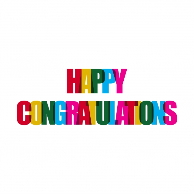 640x640 Happy Congratulations Vector Template Design Illustration