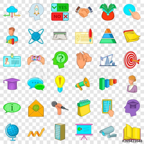 500x500 Congress Icons Set Cartoon Style Of Congress Vector Icons