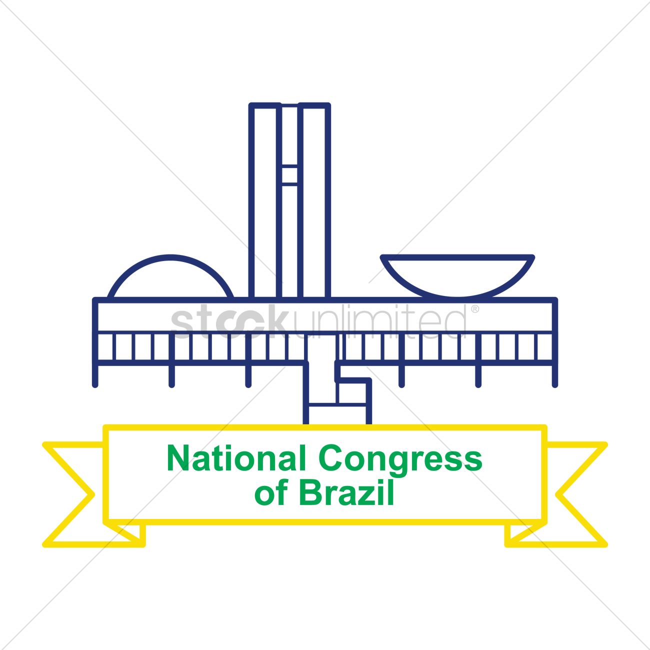 1300x1300 National Congress Of Brazil Vector Image