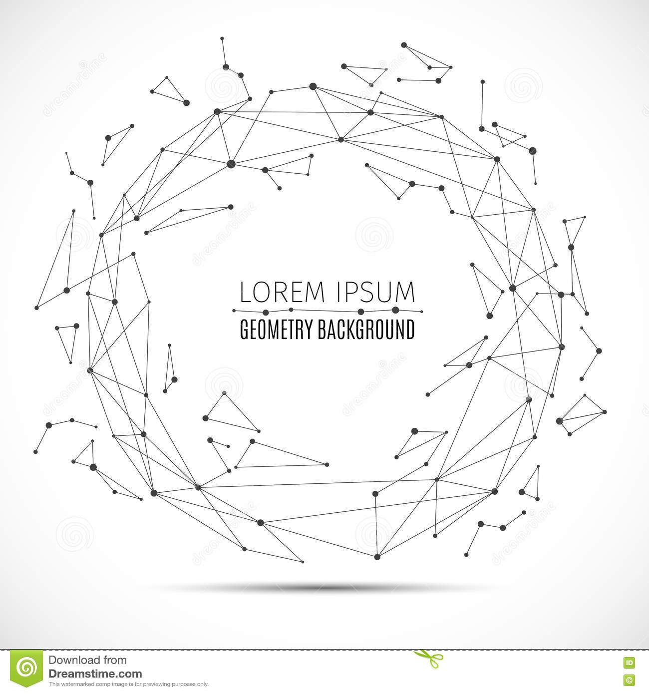 1300x1390 Geometric Polygonal Lines Sphere With Connected Dots Vector