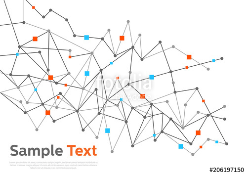 500x354 Geometric Abstract Background With Connected Line And Dots Vector