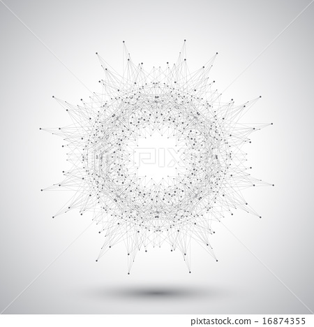 450x468 Geometric Abstract Form With Connected Lines